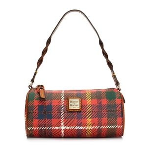 Dooney and Bourke Red Plaid Barrel Purse